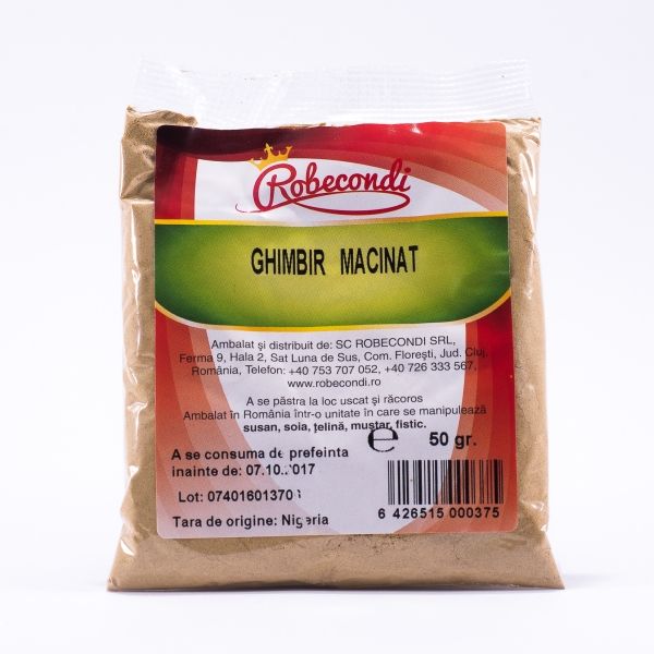 Ghimbir uscat macinat ambalaj 50 grame