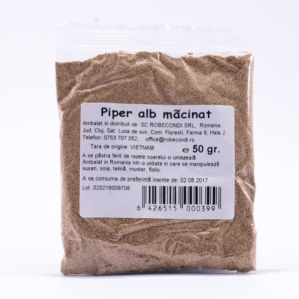 piper alb macinat ambalaj 50 grame